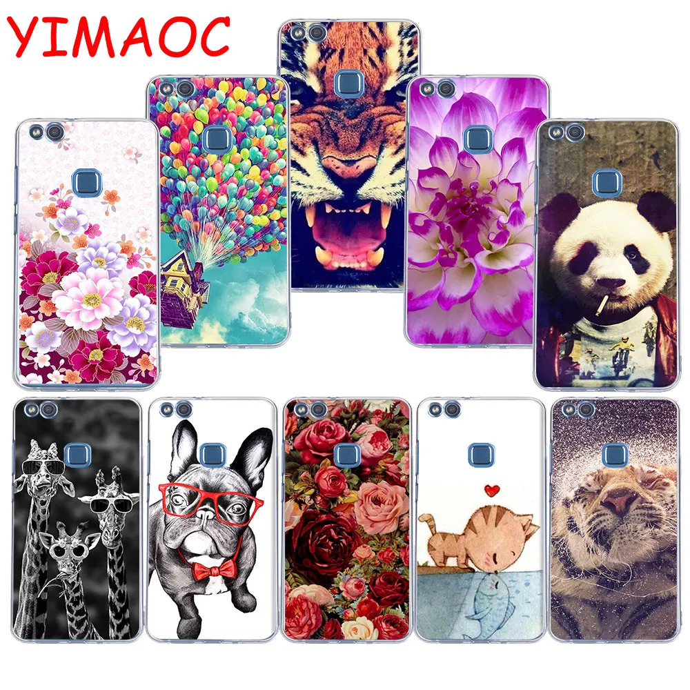

YIMAOC 175z Floral Rose animals Soft TPU Case for Huawei P20 Pro P10 P9 P8 Lite P Smart Mate 10 lite 20 pro