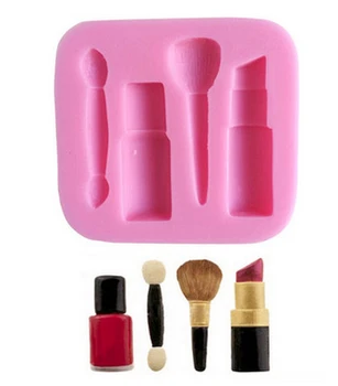 

300pcs Makeup Tools Design Lipstick Fondant Cake Molds 3D Silicone Soap Chocolate Candy Decorative baking Bakeware kitchen