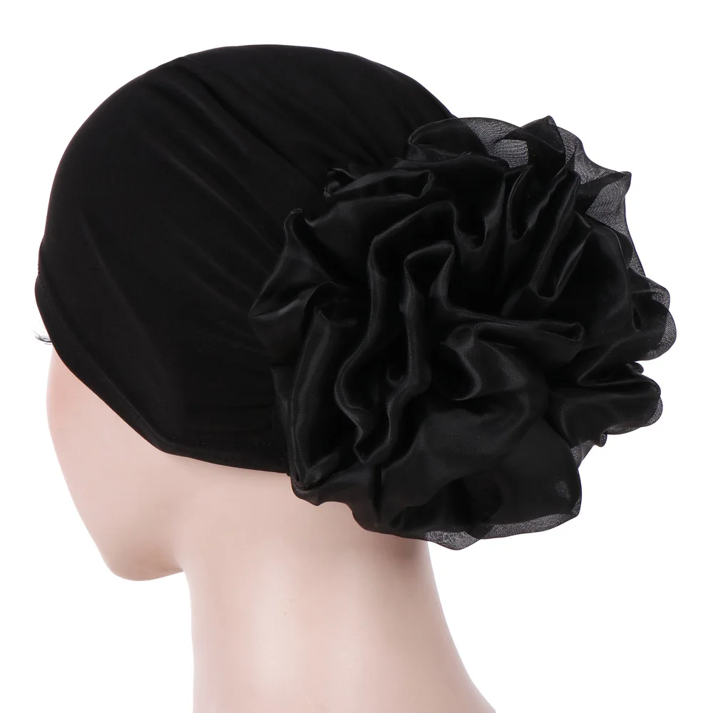 

Women Stretchy Hat Turban Head Wrap Band for Women Muslim India Hat Cap Big Flowers Women Hair Accessories Chemo Bandana Hijab