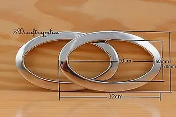 

eyelets iron with washer grommets silver nickel oval 2 pcs 4 3/4 inch CF53