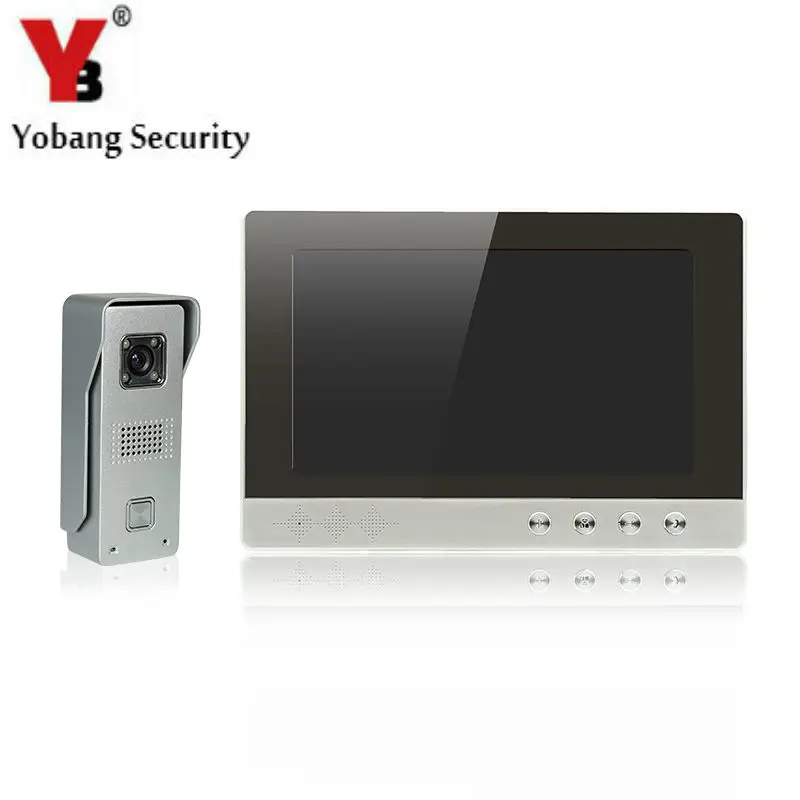 

YobangSecurity 10-Inch LCD Video Doorbell Intercom Door Phone Camera System Kit with 1 Camera 1 Monitor