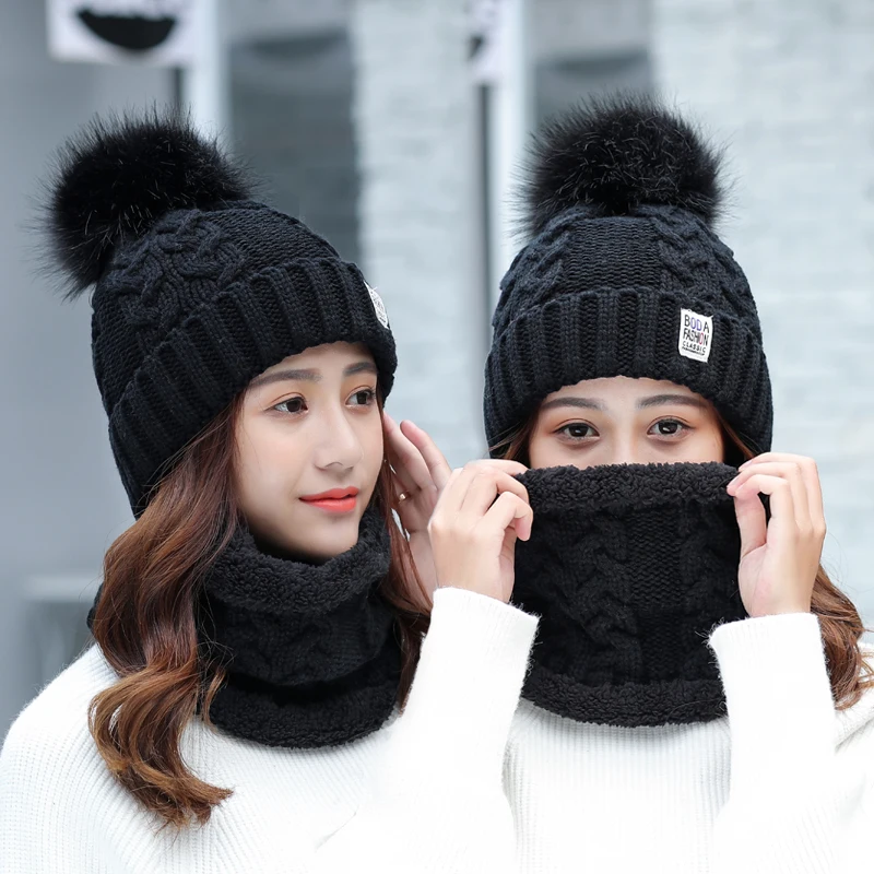 Chapeau d'hiver de marque pour femme, grand bonnet en fourrure