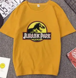 Корейский ретро животное динозавр печать футболка женская 2019 Лето японский Harajuku