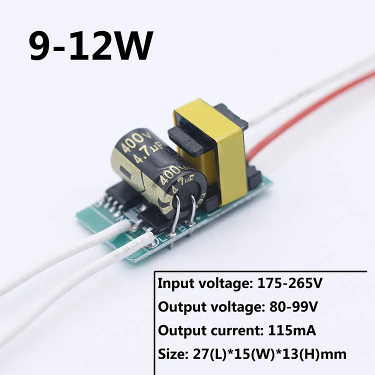 9-12W 115mA 10pcs 10 шт. светодиодный неизолированный драйвер 3-7 Вт 7-9 Вт 9-12 Вт 12-18 Вт 115ма Светодиодный источник питания AC175-265V Трансформаторы освещения для smd светодиодная лампочка - Цвет: 9-12W 115mA 10pcs