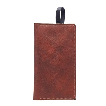 

Men Genuine Leather Wallet with hanging rope Multi- Function Soft Purse Passport Holder Case for Travel Vintage Style