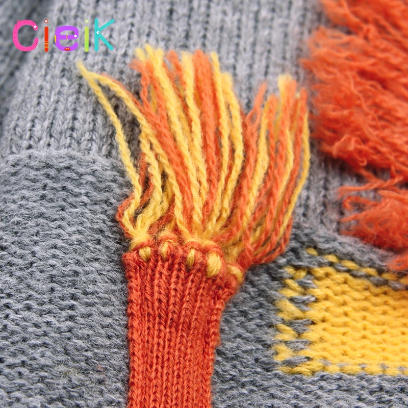 CieiK Knitted Baby Sweater Cartoon Lion Girl Winter Photography Clothes Spring Newborn Boys Kleding Cardigan Child meisje Kids  (19)