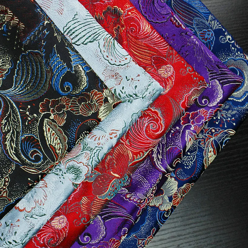 

Chinese style tapestry satin brocade fabric DIY bag handmade patchwork quilting imitated silk fabric