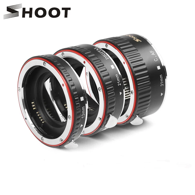 US $14.02 SHOOT Auto Focus Macro Extension Tube Ring for Canon EOS EF EF-S Lens 4000D 2000D 1200D 1100D 700D 