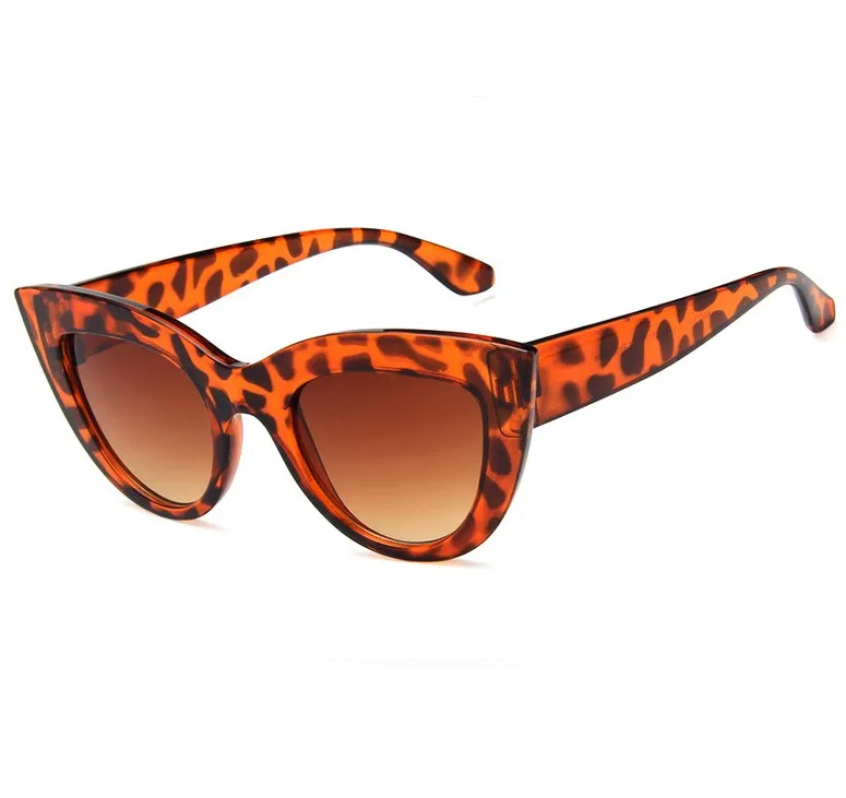 ZAOLIHU новые модные милые сексуальные женские солнцезащитные очки кошачий глаз женские винтажные брендовые маленькие Солнцезащитные очки женские Oculos de sol UV400 - Цвет линз: Leopard