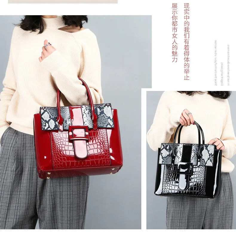 WALLET FOR FREE Brand New Fashion Crocodile pattern Women Shoulder Bags Handbag PU Leather Female Bag Ladies Hand Bags Sac