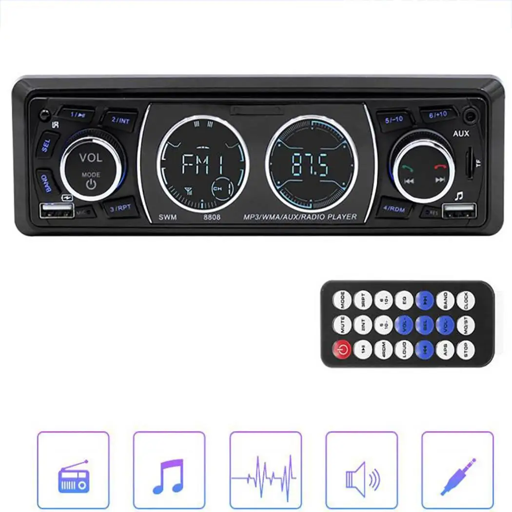 1 Din Автомобильный MP3-плеер fm-радио Bluetooth громкой связи USB зарядное устройство TF AUX автомобильный FM передатчик модулятор Автомобильный стерео