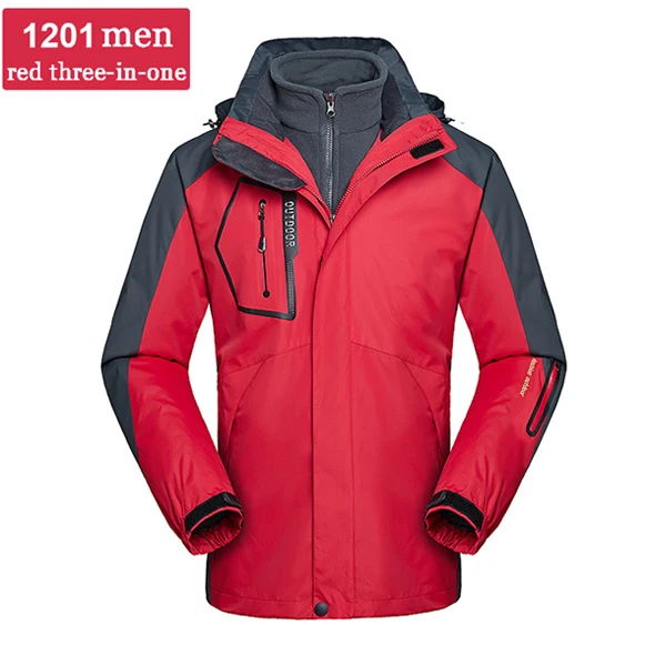 Мужская и женская зимняя водонепроницаемая флисовая куртка с подогревом, походная, для кемпинга, альпинизма, флисовая куртка, ветровка, утепленные куртки - Цвет: men red