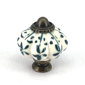

Hand Painted Ceramic Pumpkin Knobs Cabinet Drawer Handles Pulls Wardrobe Cupboard Handles Home Decoration Knob