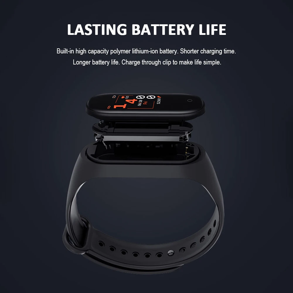 M4 смарт-браслет 0,96 дюйма Bluetooth Смарт-часы Мониторинг Артериального Давления сердца IP67 Водонепроницаемый Фитнес BT4.0 наручные часы