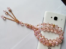 Barato todo-venda rosa cristal muçulmano rosário pulseira, 2 camadas muçulmano religioso tasbih oração contas pulseira para presentes de casamento