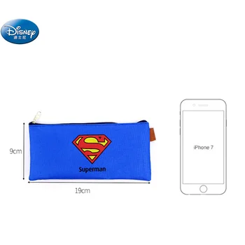 

boys Cartoon Captain America Pencil Bags disney student Superman pencil case cosmetic boy girl gift