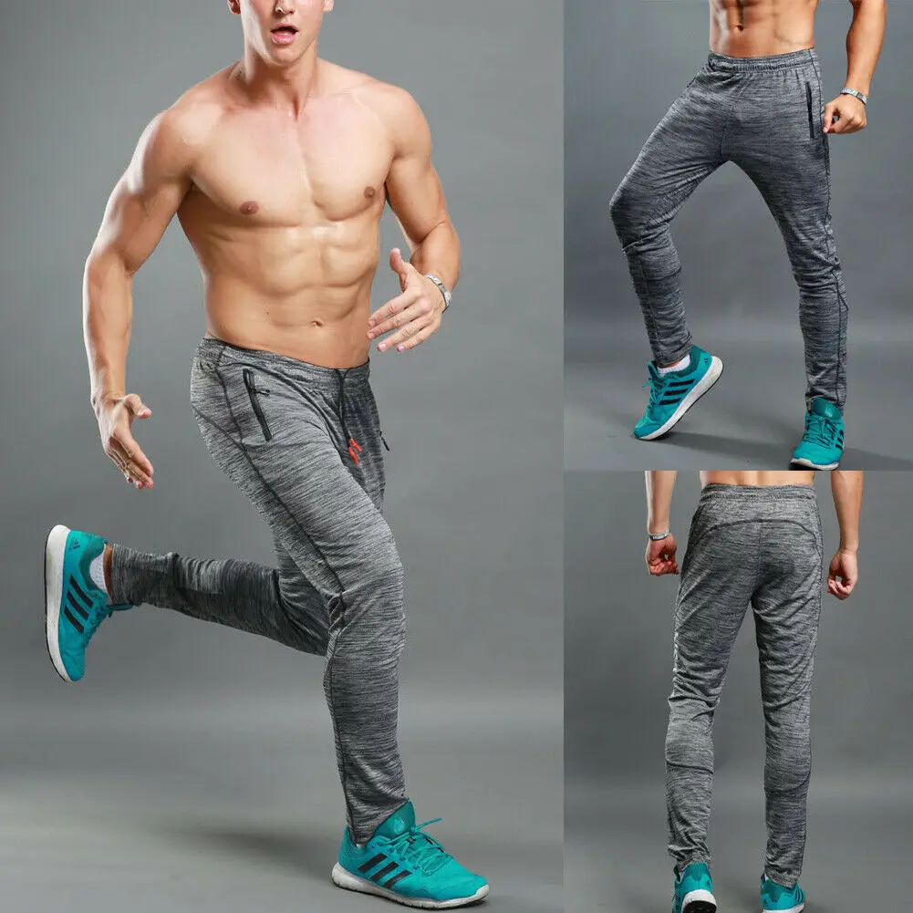 Fashion Men's Slim Joggers Trousers Hot Summer Sport Running Pants Gym Fitness Elastic Jogging Skinny Simple Sweatpants M-3XL