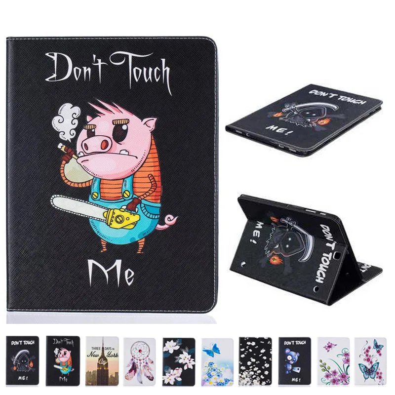 

3D Fashion Painted Wallet PU Leather Case For Apple iPad Air 2 ipad 6 Smart Stand Cover For Apple ipad air 2 Case+film+pen