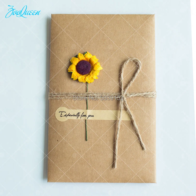  1pc Handmade DIY Greeting Cards Formal retro Envelope Invitation Post Card For Birthday Valentine'  - 33023336581
