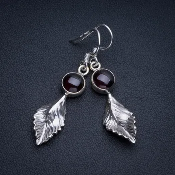 

Natural Amethyst Boho Style 925 Sterling Silver Drop Earrings 1 1/2" R1770