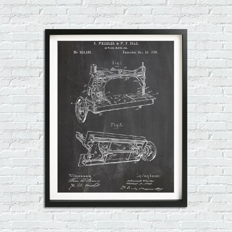 Sewing Machine Wall Art Print