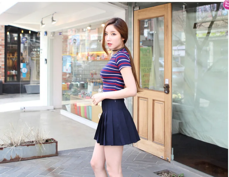 Harajuku Kawaii Pink Mini Pleated Skirts Women Summer Korean Ulzzang Sweet Style Candy Color Skirt Shorts Schoolgirl G301