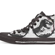 Парк Юрского периода; Новинка; дизайнерская Повседневная парусиновая обувь; обувь на заказ; Прямая