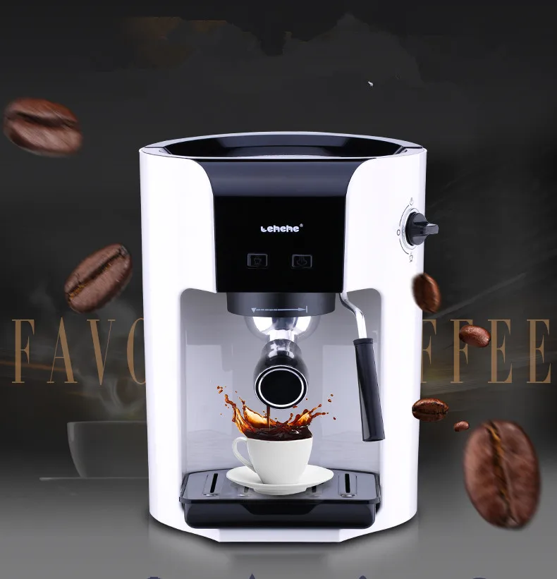 

Hot Home Italian Semi-Automatic Coffee Machine Small Italian Coffee Maker Milk Frother 1.4L