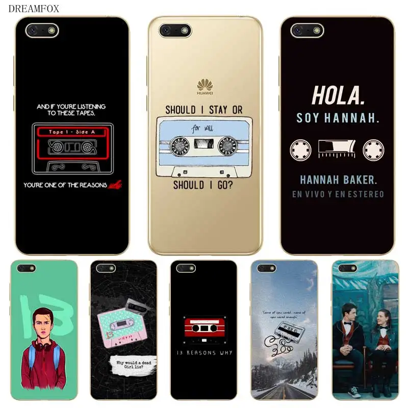 

N241 13 Reasons Why Soft TPU Silicone Case Cover For Huawei Honor 6A 6C 6X 7A 7C 7S 7X 8 Lite Pro