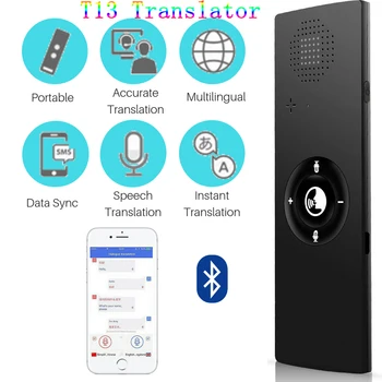 

T13 Portable Smart Speech Translator Two-Way Real Time 40 Multi-Language Translation for Learning Travelling Business Meeting
