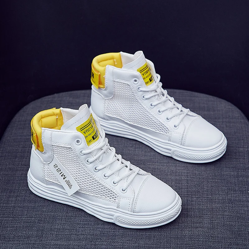 

High shoes women 2019 new wild summer white old man sports shoes summer breathable mesh sports shoes spring women's shoes