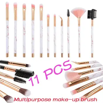 

11Pcs/1 set Marble Makeup brushes set Brushing Suit Eye Brush Eyelash Brush Makeup Tools 30p1221