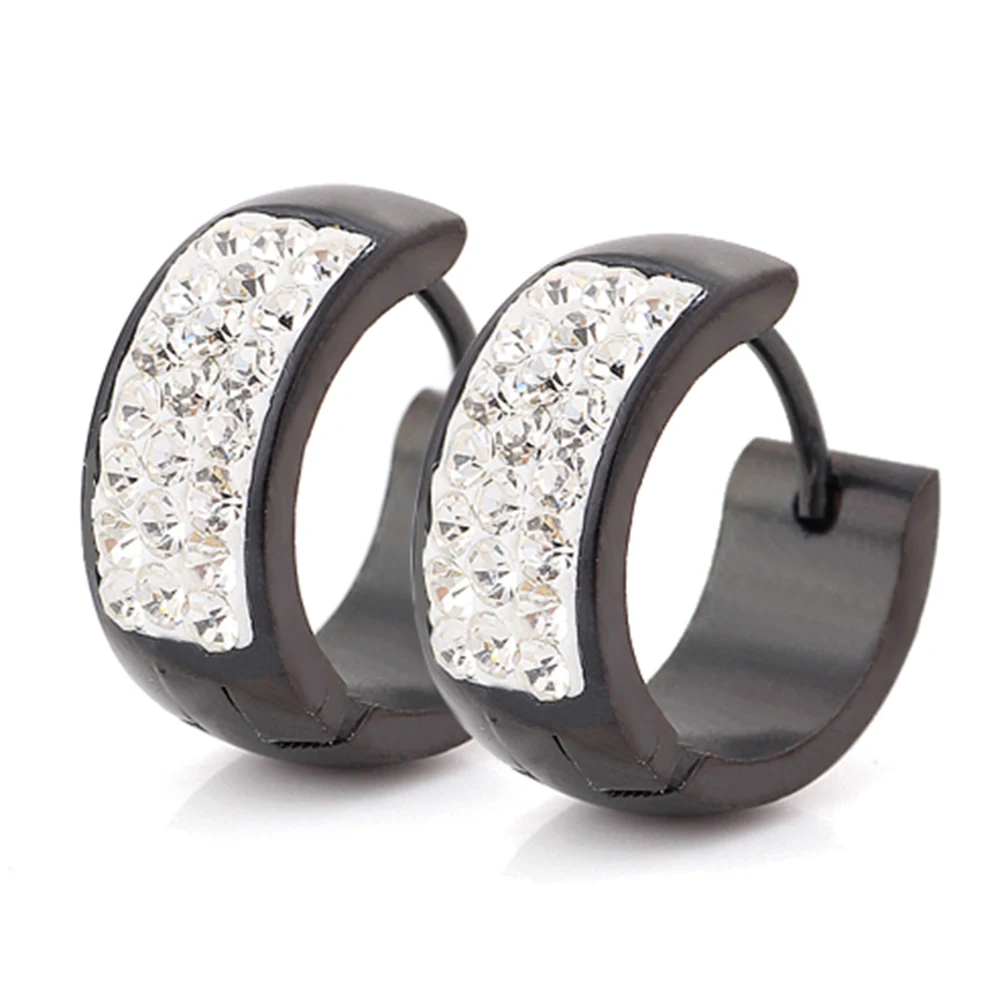 

Wholesale jewelry fashion women earrings Elegant Black Gun Plated CZ Lady Earrings #EB1030