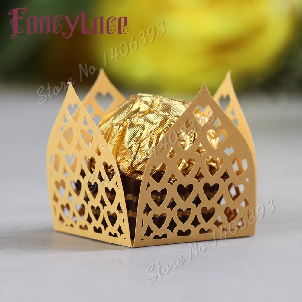 2017 New diy Items Love Heart Chocolate Holder Wedding Decoration Paper Candy Wrappers Create a Romantic Party Atmosphere 25pcs | Дом и сад