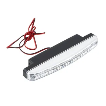 

2018 1pc Universal 12V 8LED Car Daytime Light Running Light Fog Lamp 6000K-7000K Super Bright White Light Auxiliary Lamp Hot