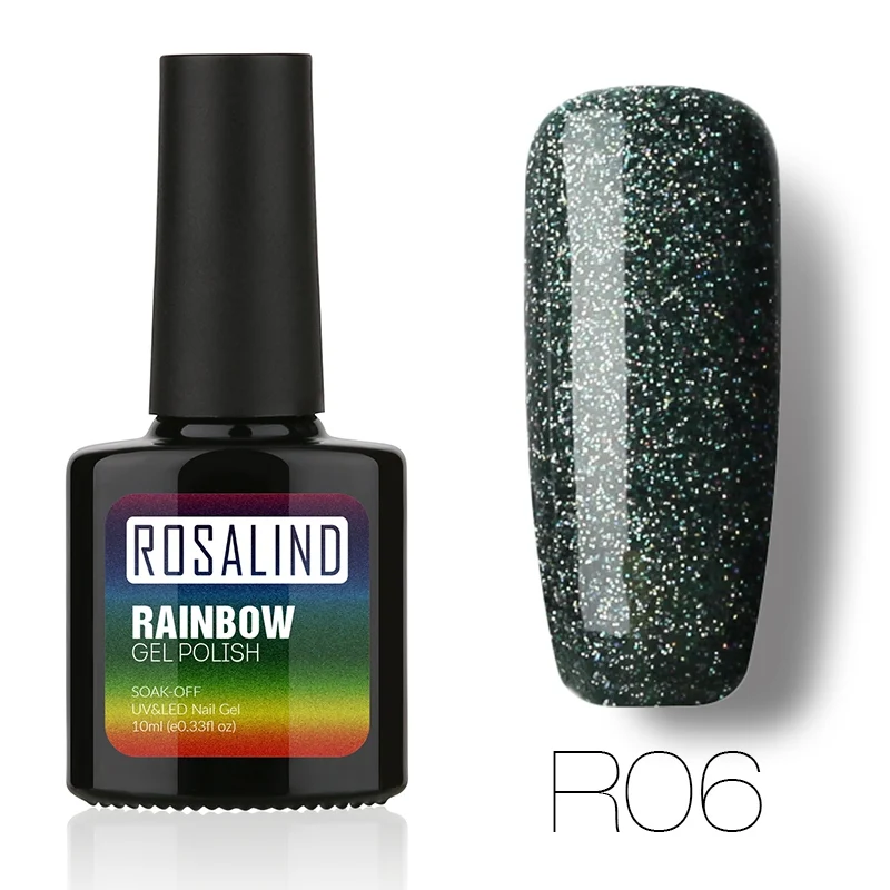 ROSALIND Гель-лак для ногтей свежий цвет Полупостоянный УФ-лак замачиваемый белый для маникюра Гибридный Гель-лак для ногтей - Цвет: R06