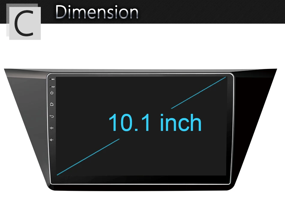 Cheap Eunavi Android 8.1 Octa-core 10.1 inch Car Radio HeadUnit GPS Navi Player for  VW Volkswagen Touran 2016 With SWC WIFI 2G+32G 24