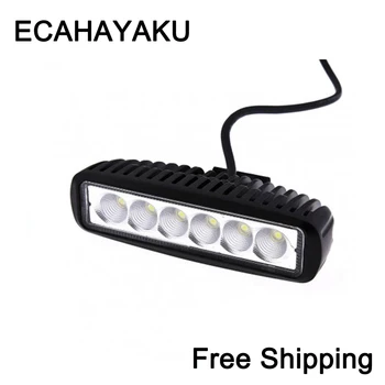 

ECAHAYAKU 6 inch LED Light Bar 18W 12V 24V 6000k LED Bar Light for Offroad 4x4 ATV Daytime Running Lights Trucks Tractor trailer