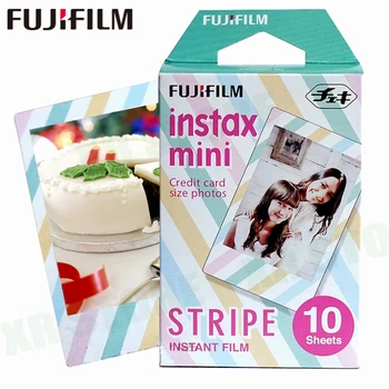 

Fujifilm Instax Mini 8 9 Film Stripe Fuji Instant Photo Paper 10 Sheets For 70 7s 50s 50i 90 25 Share SP-1 2 Lomo Camera