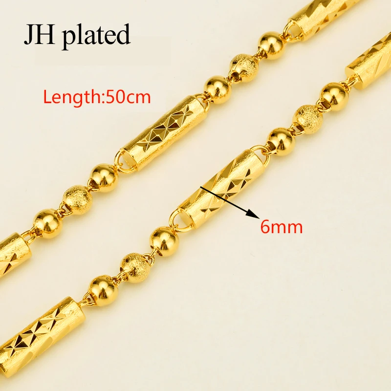 JHplated 50 см Эфиопия Ожерелье Женщины/Мужчины Золотые ювелирные изделия