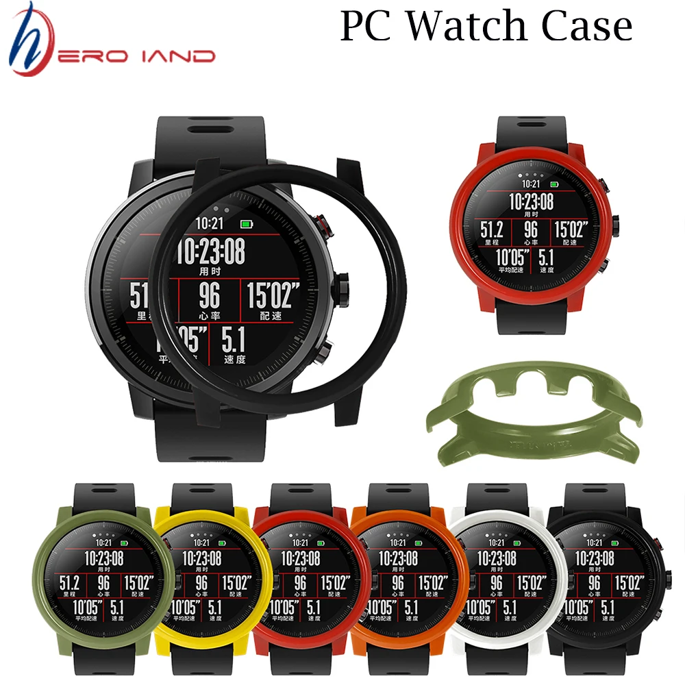 

Hero Iand New Hot Smart Watch Protector Case Slim PC Case Cover Protect Shell For Huami Amazfit Stratos Smart Watch 2/2S
