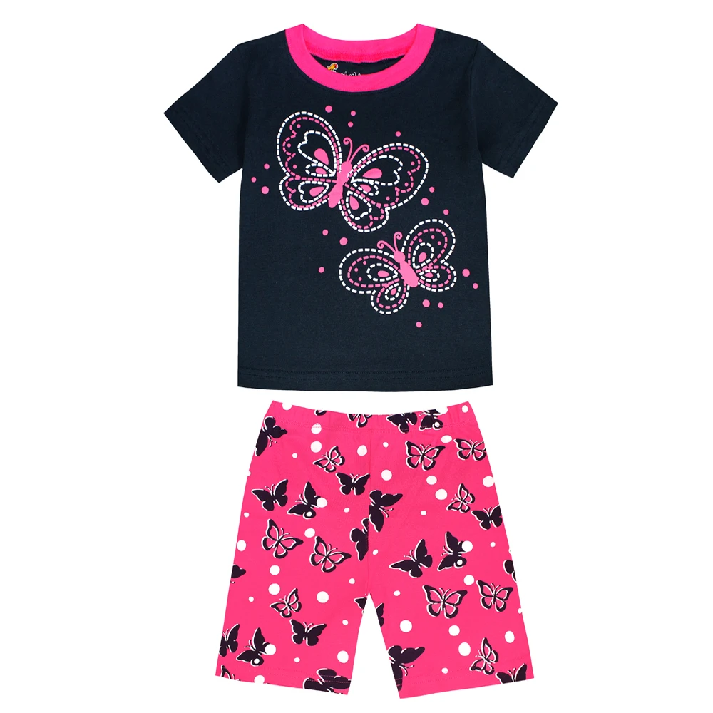 TINOLULING/комплекты одежды для детей спортивный костюм с бабочкой и лебедем для маленьких девочек комплект детской одежды из 2 предметов, пижама для мальчиков