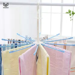 Luluhut вращающийся вешалки 20 стеллажи ветрозащитный полотенце крючки бытового пластика Одежда Нижнее белье вешалки для сушки детские