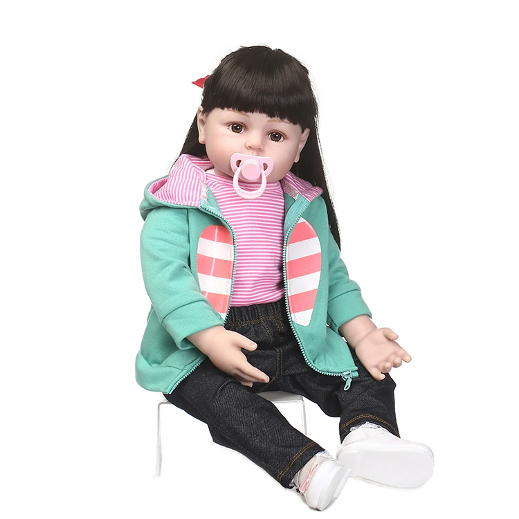 60 см силикона Reborn Baby Doll игрушка 22 ''винил принцесса для маленьких девочек младенцев Куклы как настоящие Рождество подарок на день рождения