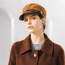 Новинка года темно кепки женский Британский ретро берет тенденция изогнутое крепление для камеры топ шляпа Дикая мода краски восьмиугольная