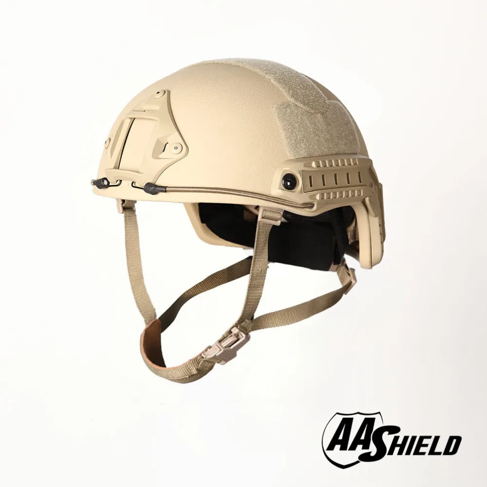 AA Shield Ballistic ACH High Cut Tactical Kevlar Helmet Color TAN
