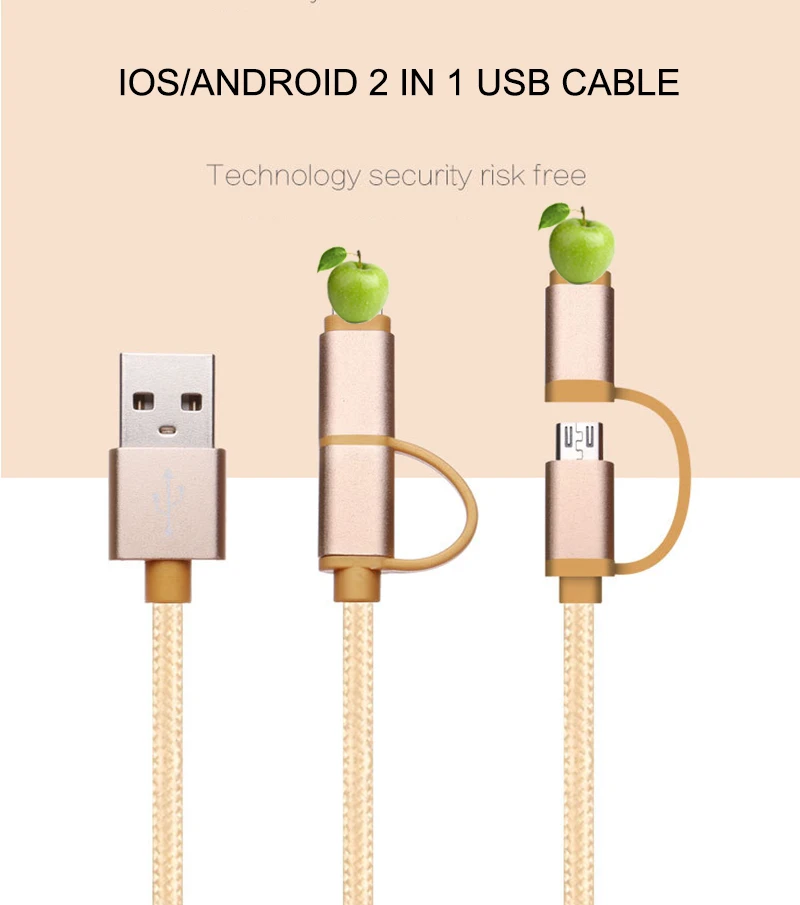 USB кабели конвертер 3 в 1 USB кабель 2.4A Быстрая зарядка кабель для передачи данных для xiaomi для huawei для iPhone зарядное устройство Шнур данных адаптер