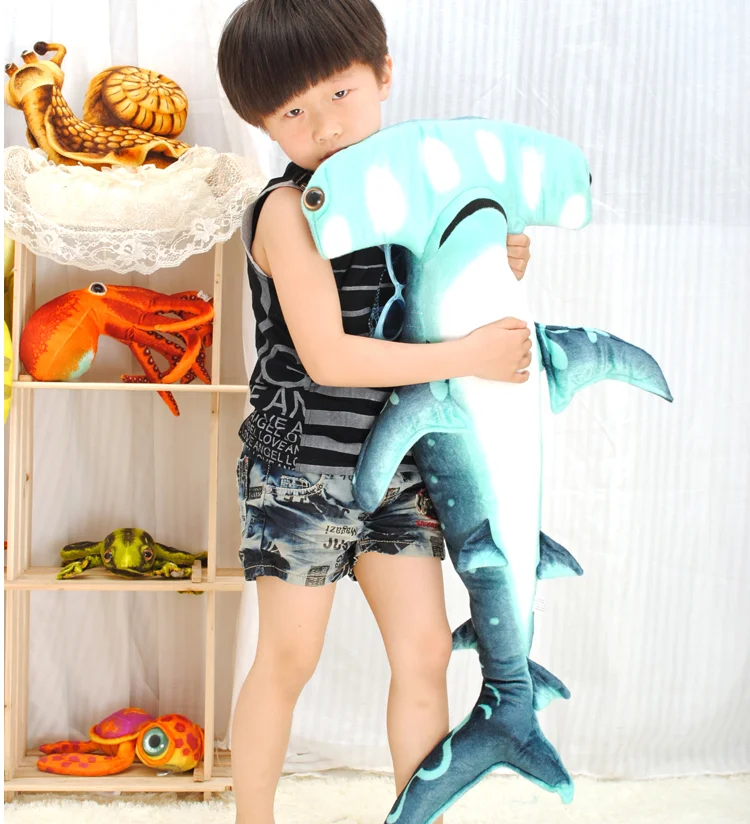 Синий Hammerhead Shark плюшевые игрушки большой 100 см Мультфильм Акула Мягкая кукла подушка подарок на день рождения h0798