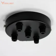 DIY lamp base vintage ceiling plate base lamp Multi rose pendant light canopy with cable wire grip