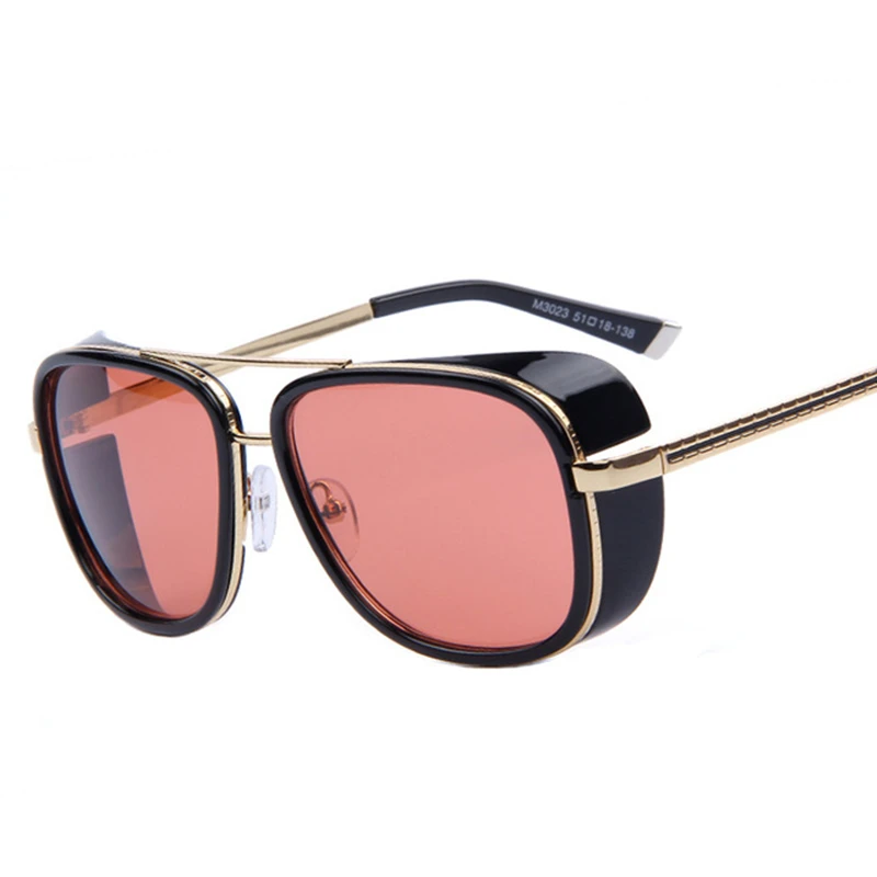 

2019 New IRON MAN 3 Matsuda TONY Steampunk Sunglasses Men Mirrored Designer Brand Glasses Vintage Sun glasses Oculos Masculino G